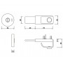 Matte Black Slide Indicator Bolt with Keep and Buffer Line Drawing Diagram