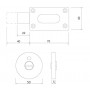 Face Fix Satin Stainless Steel Toilet Cubicle Door Locks with Emergency Release Line Drawing Diagram