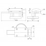 Modern Satin Anodised Aluminium Slide Indicator Bolt with Keep Line Drawing Diagram