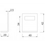 Copper Finish Stainless steel Angle Keep for 13mm Cubicles Line Drawing