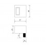 Cubicle Box Keep with Buffer for 13mm Partition Line Drawing