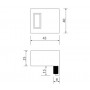 Copper Cubicle Lock Keep with Buffer for 20mm Partition Line Drawing