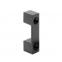 Satin Matte Black Stainless Steel Cubicle Outward Opening U Shaped Keep