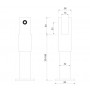 Toilet Cubicle Leg Support 150mm-180mm for 13mm Board