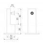 Dome Cubicle Legs Adjustable 85mm-115mm  Line Drawing