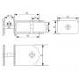 Glass Cubicle Brackets Grade 316 for 10mm Glass Line Drawing