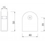 Stainless Steel U Brackets for 13mm Board Line Drawing