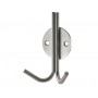 Double Wire Cubicle Coat Hook in Satin Stainless Steel