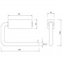 Polished Stainless Steel Toilet Roll Holder Line Drawing