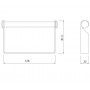 Toilet Roll Holder in Polished Stainless Steel Line Drawing