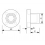 Tubular Stainless Steel Headrail Wall Fixing Rose Line Drawing