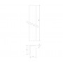 3 Metre Satin Stainless Steel Angle Headrail for 20mm Line Drawing