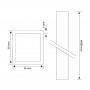 4 Metre Aluminium Box Section Floor to Ceiling Post Support Line Drawing