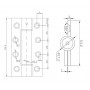 Toilet Cubicle Stainless Steel Spring Hinges with 18mm Leaf