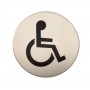 Adhesive Disabled Toilet Door Sign in Satin Stainless Steel
